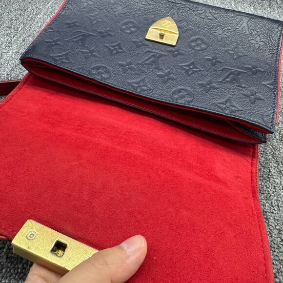 Louis Vuitton Saint Sulpice Navy Monogram Leather Shoulder Bag 999-071125 - Picture 14 of 15